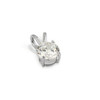 7MM RHODIUM PLATED ROUND BASKET CZ PENDANT