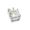 8X8MM RHODIUM PLATED SQUARE BASKET CZ PENDANT