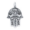 LARGE DETAILED HAMSA HAND PENDANT