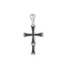 STERLING SILVER 20MM STYLIZED CROSS PENDANT