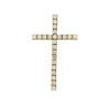 SMALL ROSE GOLD PLATED CROSS PENDANT WITH CZS