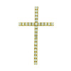 MEDIUM GOLD PLATED CROSS PENDANT WITH CZS