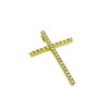 MEDIUM GOLD PLATED CROSS PENDANT WITH CZS