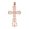 ROSE GOLD PLATED CZ CROSS PENDANT