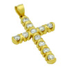 GOLD PLATED CZ XO STYLE CROSS PENDANT