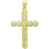 GOLD PLATED CZ XO STYLE CROSS PENDANT