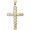 ROSE GOLD PLATED CZ XO STYLE  CROSS PENDANT