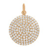 ROSE GOLD PLATED 17MM MEDIUM CZ DISK PENDANT