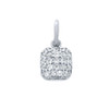 RHODIUM PLATED CUSHION-SHAPE CZ PENDANT