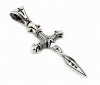 TWISTED BLADE 28MM MEDIUM SILVER DAGGER PENDANT