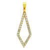 GOLD PLATED KITE OUTLINE CZ PAVE PENDANT