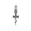 TWISTED BLADE SMALL 10MM SILVER DAGGER PENDANT