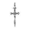 TWISTED BLADE 19MM SILVER DAGGER PENDANT