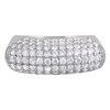 RHODIUM PLATED CZ PAVE DOME COCKTAIL RING