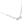 RHODIUM PLATED CZ INFINITY NECKLACE IN 16" + 2"