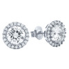 ROUND CZ POST EARRINGS