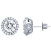 ROUND CZ POST EARRINGS