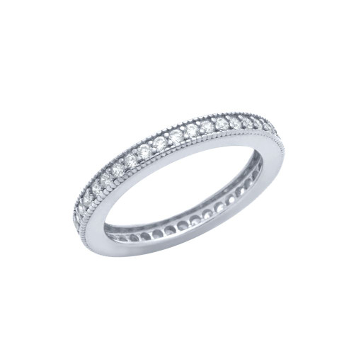 1.75MM RHODIUM CZ ETERNITY BAND RING