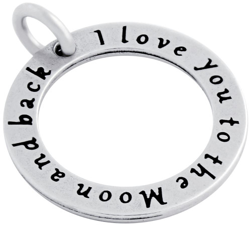 "I LOVE YOU TO THE MOON" CIRCLE CHARM