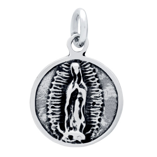 DOUBLE-SIDED JESUS AND MARY MEDALLION CHARM