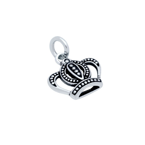 STERLING SILVER 15MM CROWN CHARM