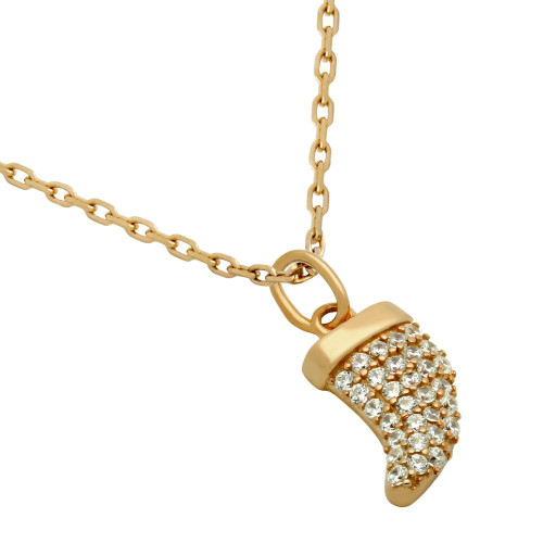 14k Gold Cornicello Italian Horn Necklace - Walmart.com