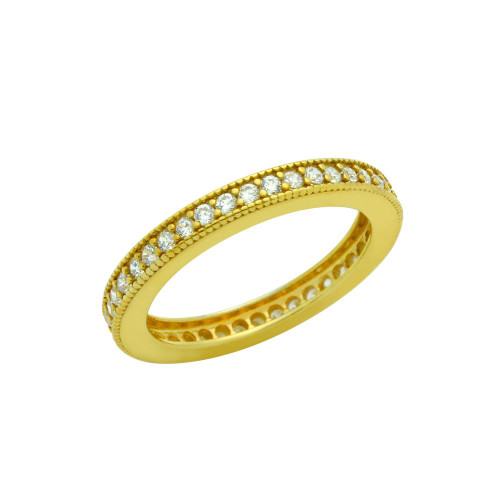 Amazon.com: Yarrzhen Gold Plated Statement Ring CZ Eternity