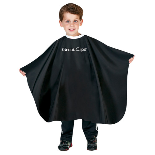 Black - Child's Cutting Cape w/embroidery