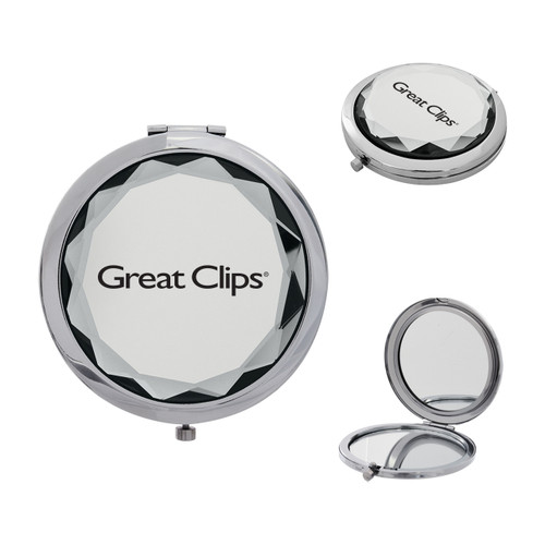 (D) Jeweled Compact Mirror - Clear
