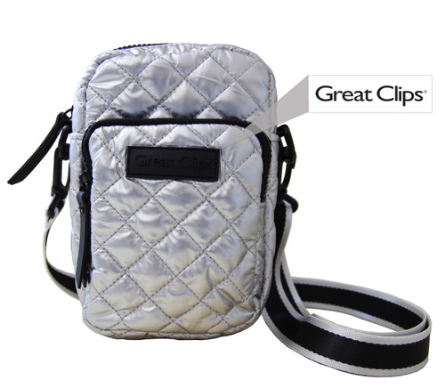 Quilted Silver Crossbody Bag