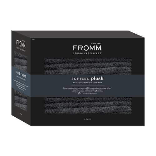 Fromm Softees Microfiber Towels 6pk - Dark Grey