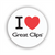 (ALL) I love Great Clips® Stickers (500/Roll)