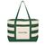 Natural & Green Cotton Canvas Tote