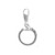 Silver Key Ring w/GC Charm+Velvet Pouch