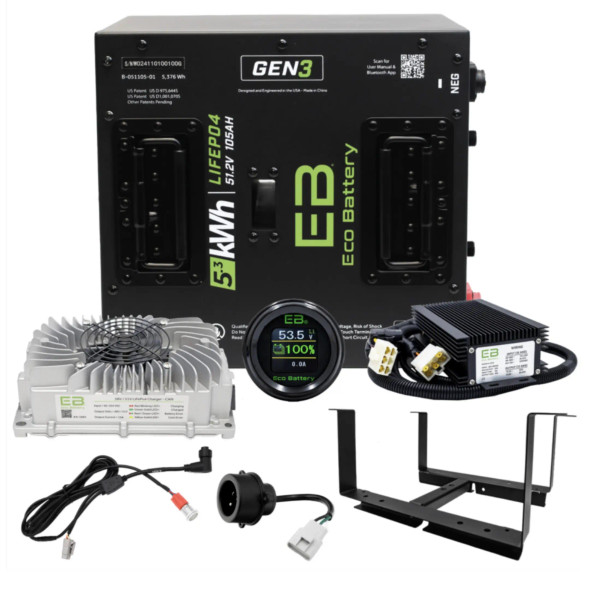 ECO Battery Yamaha Drive-2 Lithium Conversion Kit (48V, 105AH)