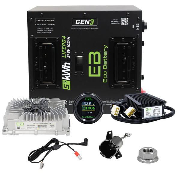 ECO Battery Club Car Onward Lithium Conversion Kit (48V, 105AH)