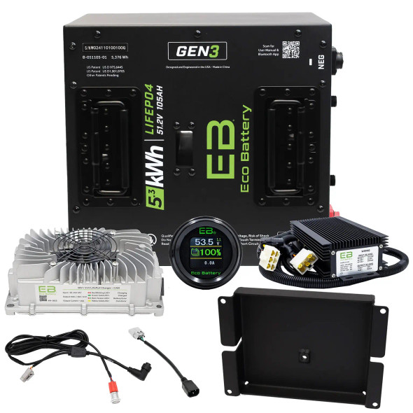 ECO Battery Club Car Carryall Lithium Conversion Kit (48V, 105AH)