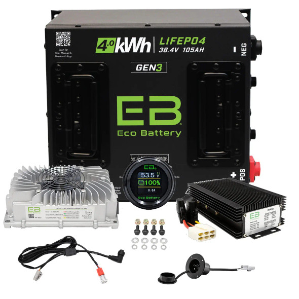 ECO BATTERY Club Car DS Lithium Conversion Kit (36V, 105AH)