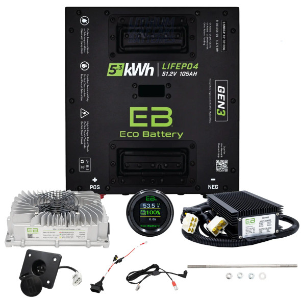 ECO BATTERY EZGO RXV Lithium Battery Replacement Kit 48V 105Ah (Replaces ELiTE Samsung Battery)