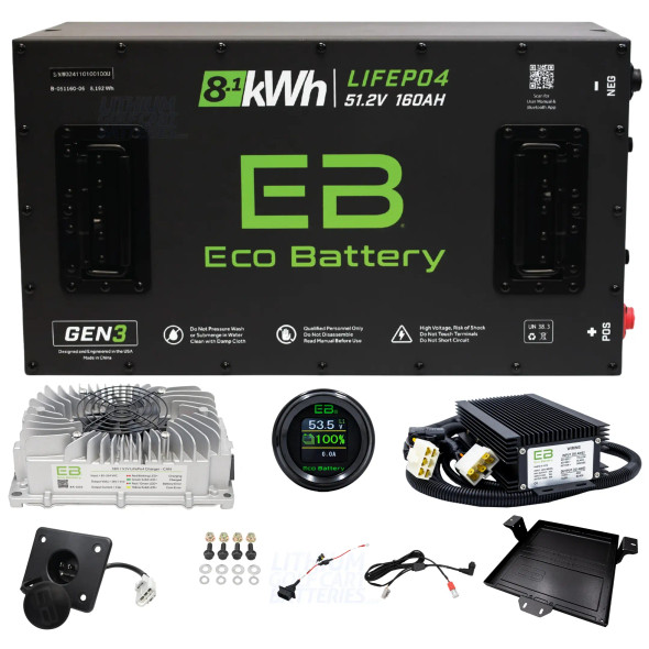 ECO BATTERY EZGO RXV Lithium Battery Replacement Kit 48V 160Ah (Replaces ELiTE Samsung Battery)