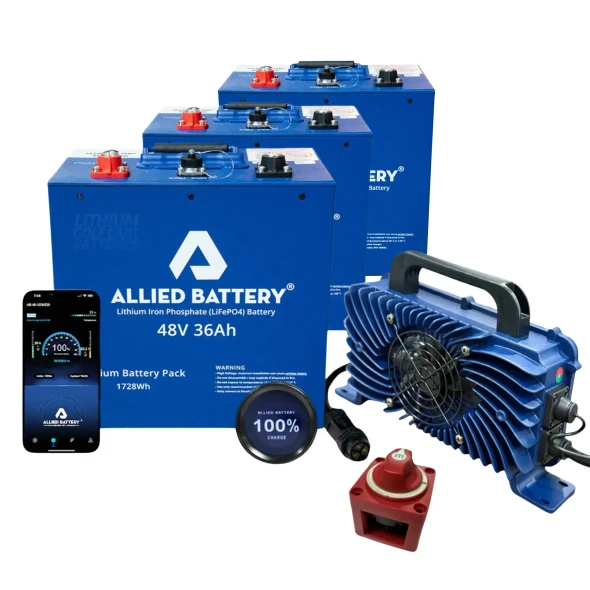 ALLIED EZGO RXV Lithium Golf Cart Batteries - Drop in Ready (48-Volt)