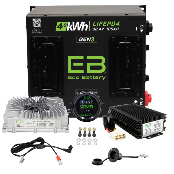 ECO BATTERY Club Car DS Lithium Conversion Kit (36V, 105AH)