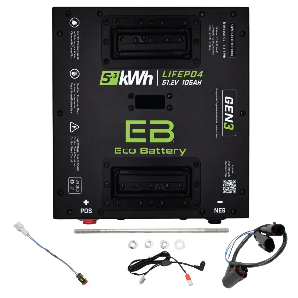 ECO Battery Denago Rover Lithium Battery Conversion Kit (48V, 105Ah)