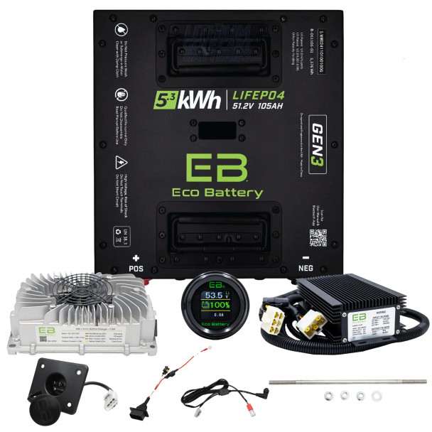 ECO BATTERY EZGO RXV Lithium Battery Replacement Kit 48V 105Ah (Replaces ELiTE Samsung Battery)