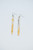 Dconstruct Marble Concrete Fractured Earrings Bar 3"