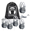Sack-O-Phones, 5 SC7V Deluxe Headphones w/ Volume Control in a Carry Bag