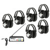 6 Station Wireless Listening Center - with Multi-Frequency Headphones (6) and Transmitter (1)