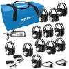 12-Station Wireless Listening Center with Wireless Multi-Channeled Transmitter and Headphones