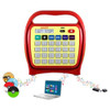 HamiltonBuhl® Juke24 - Portable, Digital Jukebox with CD Player and Karaoke Player - RED/YELLOW