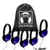 HamiltonBuhl Sack-O-Phones, 5 Blue Primo™ Headphones HamiltonBuhl Sack-O-Phones, 5 Blue Primo™ Headphones